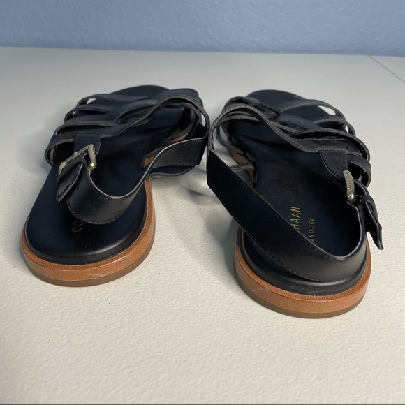 Cole Haan Black Fiona Grand 360 Leather Strappy Sandals - Picture 4 of 7